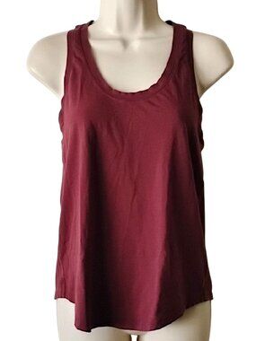 Lululemon Love Tank 4 Burgundy Pima Cotton LW1DAGS